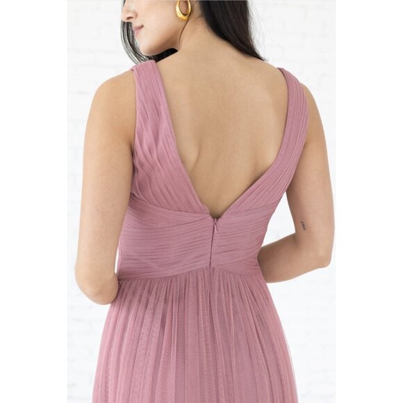 Long Tulle Bridesmaid Dress. Morganite. Size 2X - Picture 4 of 5